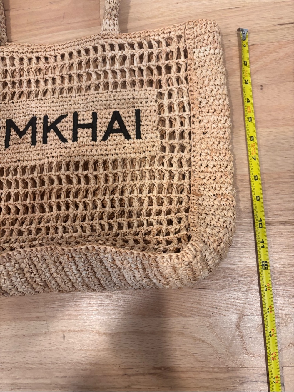 Jonathan Simkhai Raffia Tote Neutral - Picture 3 of 6